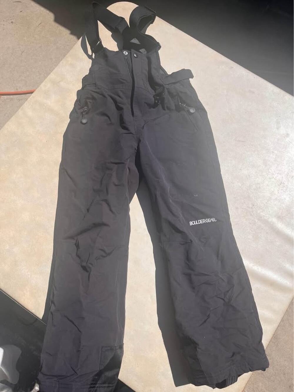Bollinger Kids Black Insulated Snow Bib Overalls Size Small